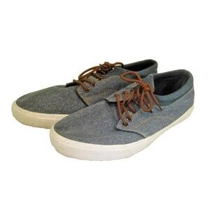 Mens Lincoln Outfitters Blue Denim Cloth Boat Shoes sz 12